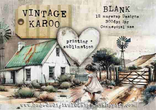 Vintage Karoo BLANK MUGWRAPS - Sublimation, Digital and DTF Printing, Scrapbooking