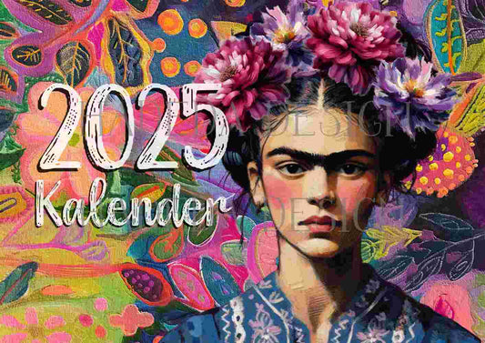 Frida Kahlo Inspired Desk Calendar 2025 Afrikaans