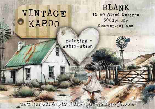 Vintage Karoo A0 BLANK - Sublimation, Digital and DTF Printing, Scrapbooking