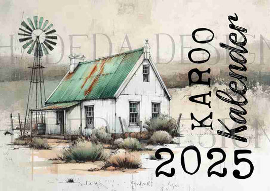 Vintage Karoo AFRIKAANS DESK CALENDAR - Sublimation, Digital and DTF Printing, Scrapbooking