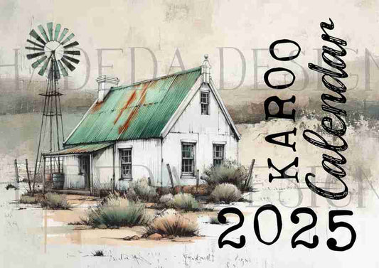 Vintage Karoo ENGLISH DESK CALENDAR - Sublimation, Digital and DTF Printing, Scrapbooking