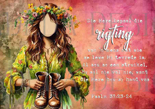 Psalm 37:23-24 Bundle - Girl with Boots - Sublimation, Digital and DTF Printing, Scrapbooking