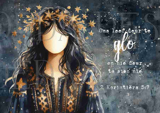 2 Corinthians 5:7 Bundle - Girl with Stars - Sublimation, Digital and DTF Printing, Scrapbooking