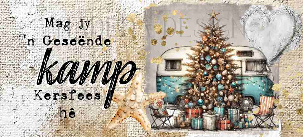 Kamp en See Kersfees Afrikaans Mugwrap Sized Digital Designs for Sublimation, Canvas, Scrapbooking Paper, Journaling, Mixed Media