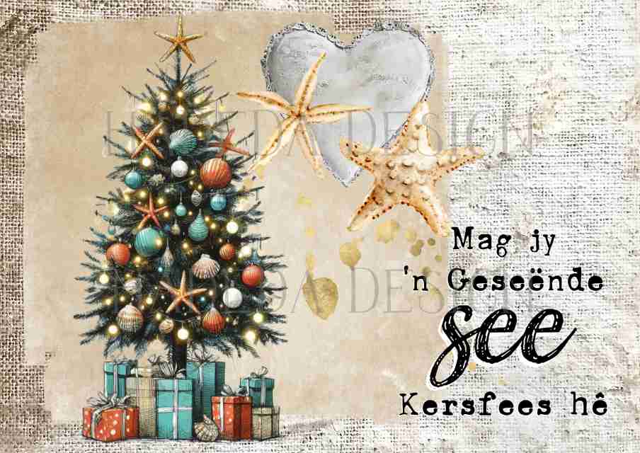 Kamp en See Kersfees Afrikaans A0 Sized Digital Designs for Sublimation, Canvas, Scrapbooking Paper, Journaling, Mixed Media