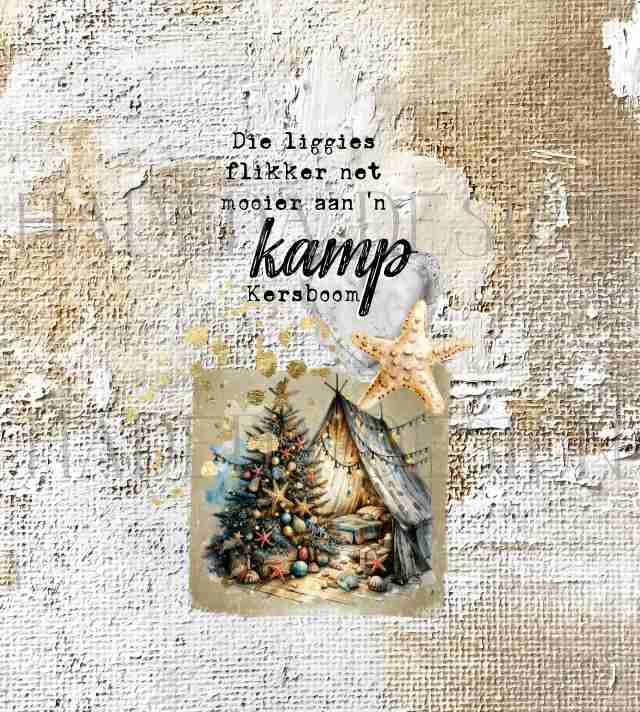 Kamp en See Kersfees Afrikaans Chocolate Wrapper Sized Digital Designs for Sublimation, Canvas, Scrapbooking Paper, Journaling, Mixed Media