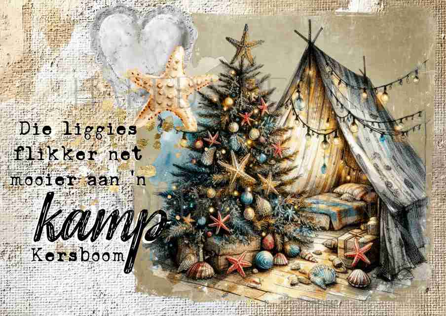 Kamp en See Kersfees Afrikaans A0 Sized Digital Designs for Sublimation, Canvas, Scrapbooking Paper, Journaling, Mixed Media