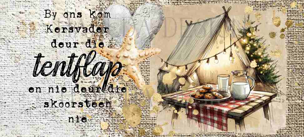 Kamp en See Kersfees Afrikaans Mugwrap Sized Digital Designs for Sublimation, Canvas, Scrapbooking Paper, Journaling, Mixed Media