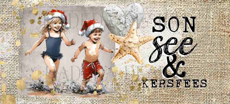 Kamp en See Kersfees Afrikaans Mugwrap Sized Digital Designs for Sublimation, Canvas, Scrapbooking Paper, Journaling, Mixed Media