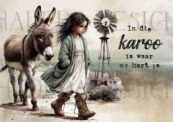 Vintage Karoo A0 AFRIKAANS - Sublimation, Digital and DTF Printing, Scrapbooking