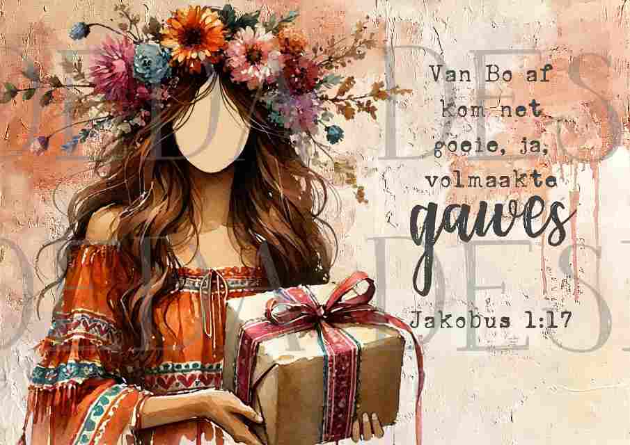 James 1:17 Bundle - Girl with Gift - Sublimation, Digital and DTF Printing, Scrapbooking