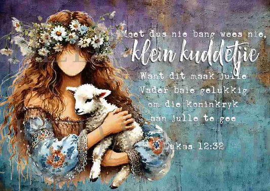 Luke 12:32 Bundle - Girl with Lamb - Sublimation, Digital and DTF Printing, Scrapbooking