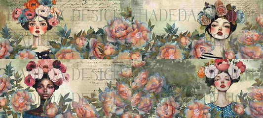 Flower Power Mugwrap Blank - Sublimation, Digital and DTF Printing