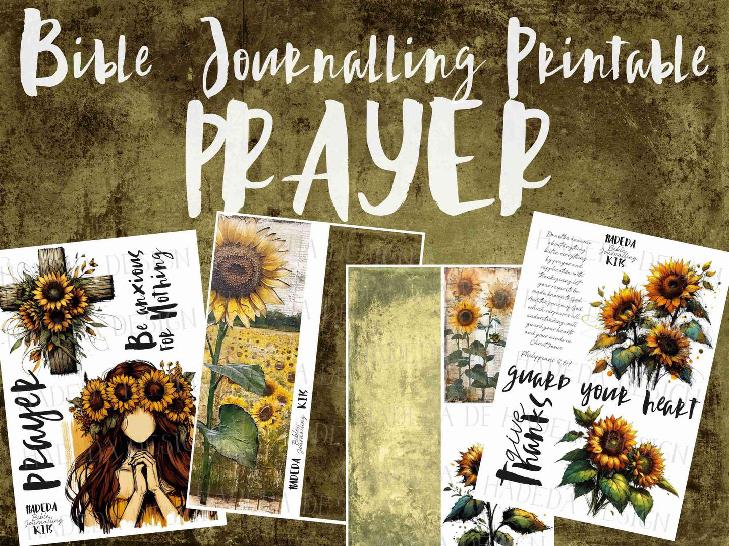 #1 Bible Journaling Printable English - Prayer Philippians 4:6-7