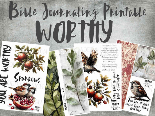 #4 Bible Journaling Printable English - Worthy Matthew 10:26