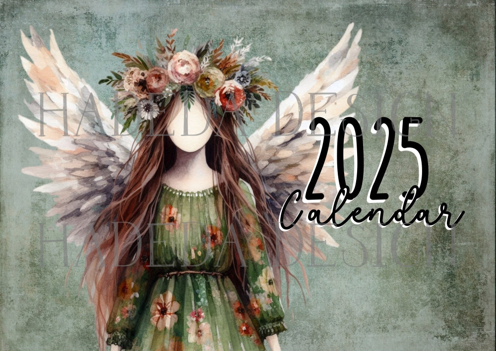 Angels Desk Calendar 2025 English