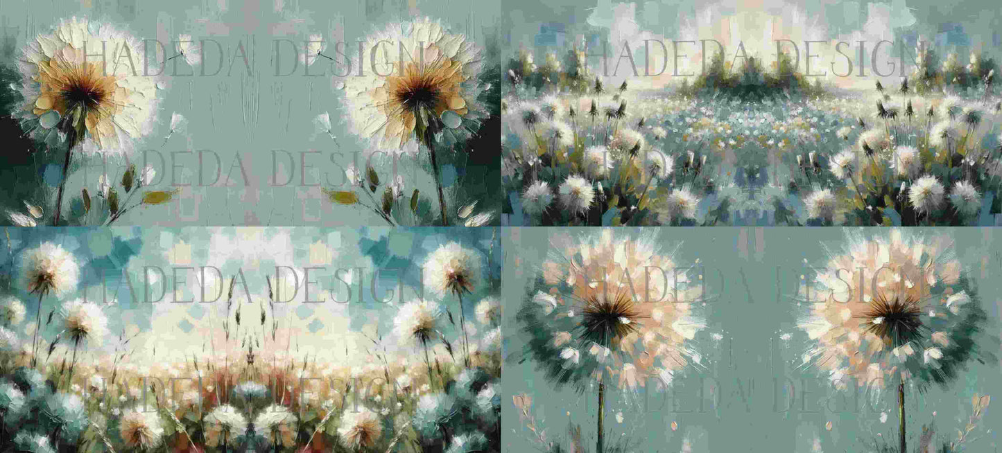 ArtWrap for Mugs Dandelions - Mug Wrap Digital Designs for Sublimation of Standard Mug