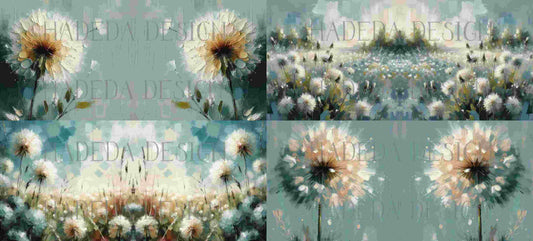 ArtWrap for Mugs Dandelions - Mug Wrap Digital Designs for Sublimation of Standard Mug