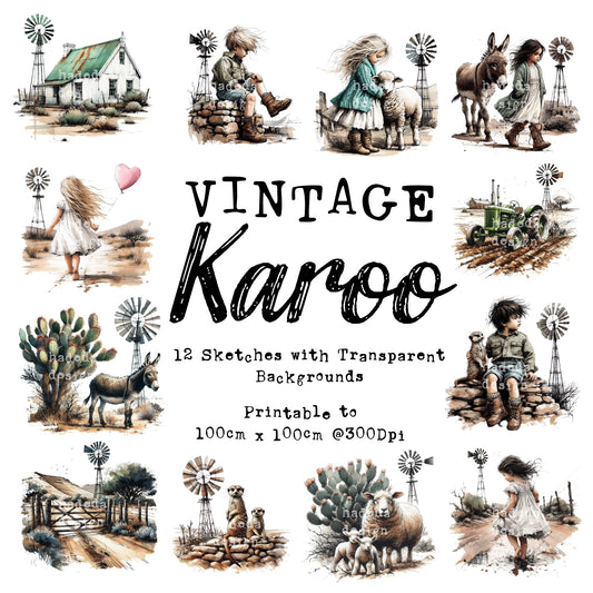 Vintage Karoo Elements - Sublimation, Digital and DTF Printing, Scrapbooking