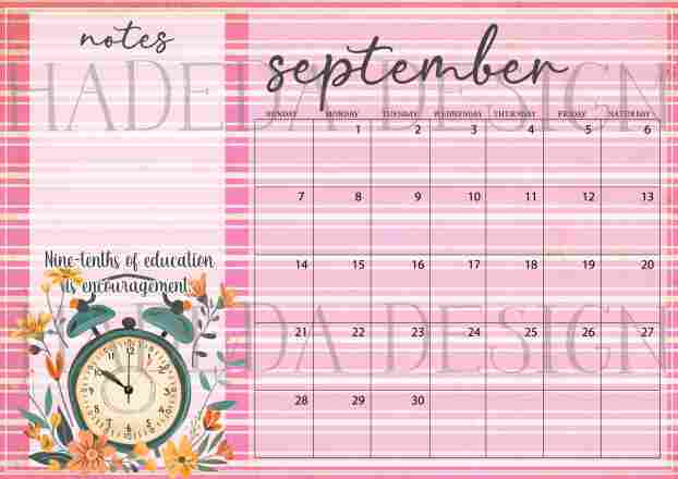 Teacher Desk Calendar 2025 English