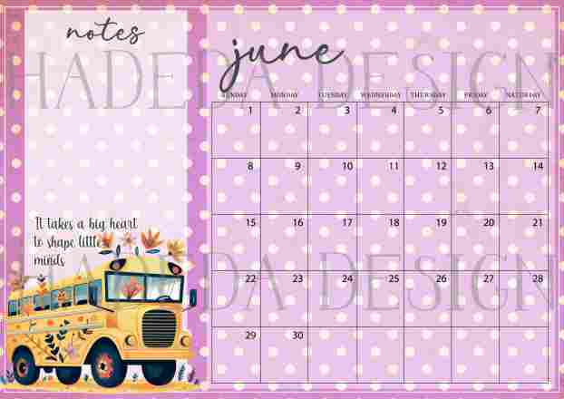 Teacher Desk Calendar 2025 English