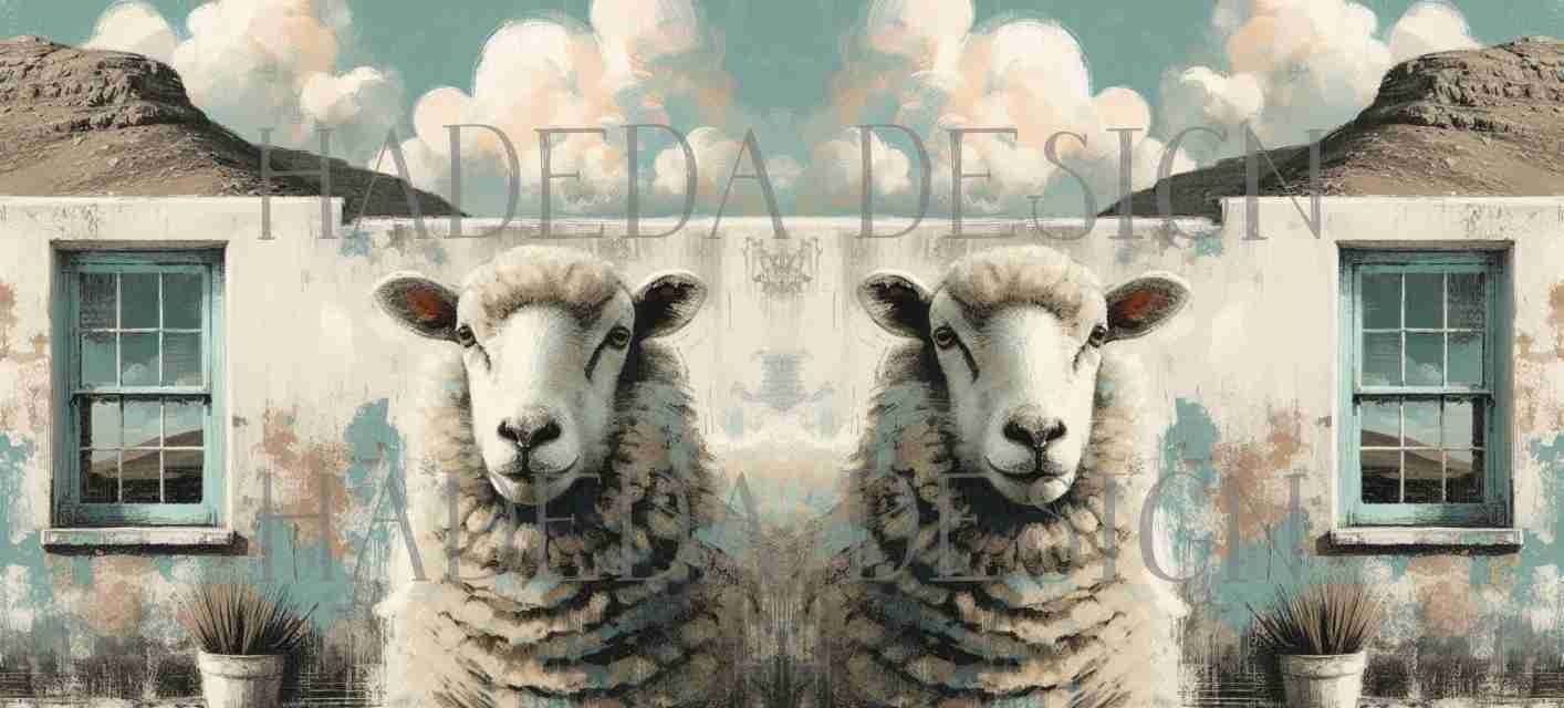 ArtWrap for Mugs Karoo Sheep - Mug Wrap Digital Designs for Sublimation of Standard Mug