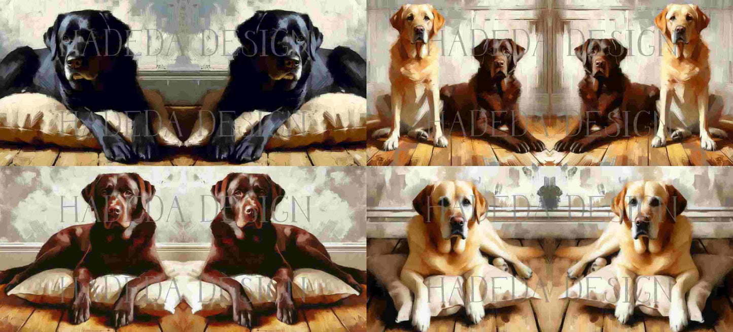 ArtWrap for Mugs Labradors - Mug Wrap Digital Designs for Sublimation of Standard Mug