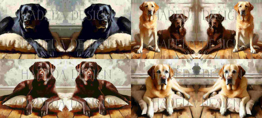 ArtWrap for Mugs Labradors - Mug Wrap Digital Designs for Sublimation of Standard Mug