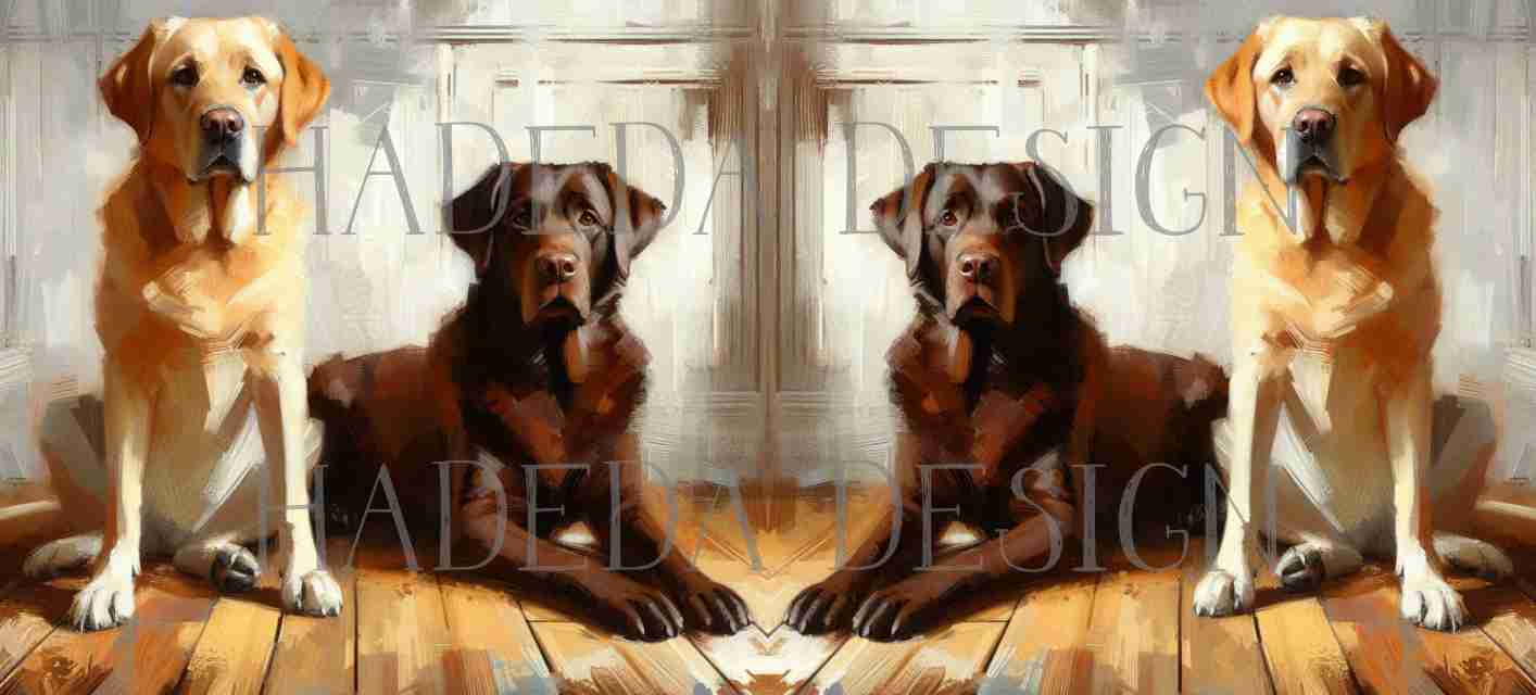 ArtWrap for Mugs Labradors - Mug Wrap Digital Designs for Sublimation of Standard Mug