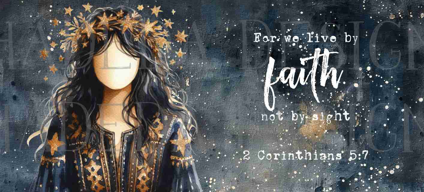 2 Corinthians 5:7 Bundle - Girl with Stars - Sublimation, Digital and DTF Printing, Scrapbooking