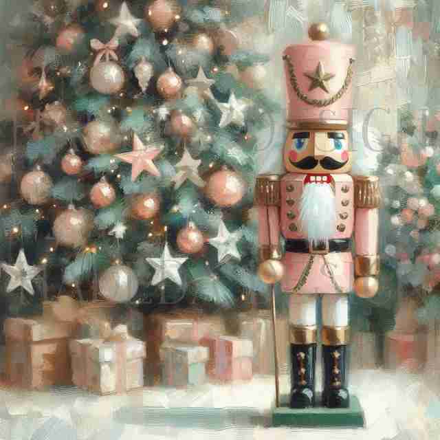 Pastel Nutcracker Art Block Designs for Sublimation, Canvas, Scrapbooking Paper, Journaling, Mixed Media