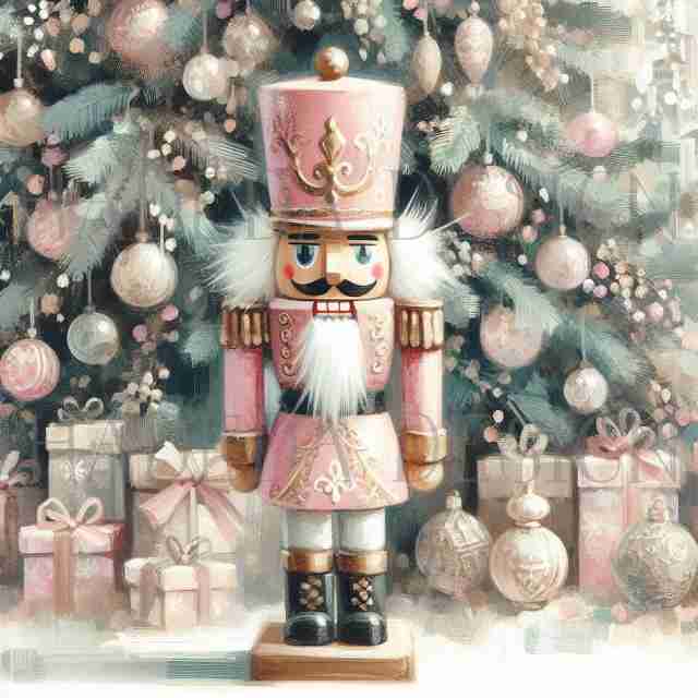 Pastel Nutcracker Art Block Designs for Sublimation, Canvas, Scrapbooking Paper, Journaling, Mixed Media