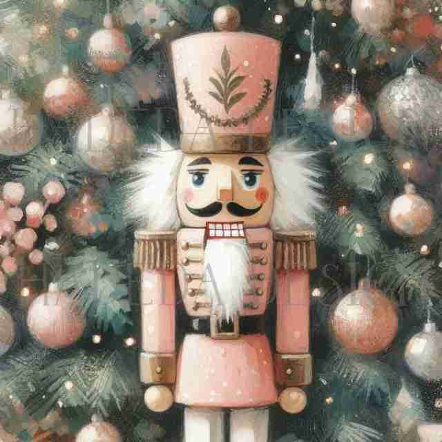 Pastel Nutcracker Art Block Designs for Sublimation, Canvas, Scrapbooking Paper, Journaling, Mixed Media