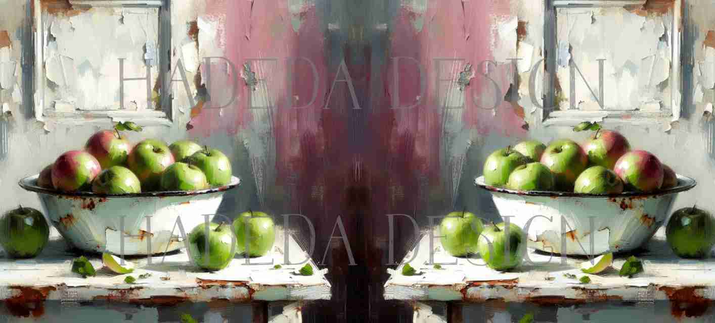 ArtWrap for Mugs Pink Violets and Apples - Mug Wrap Digital Designs for Sublimation of Standard Mug