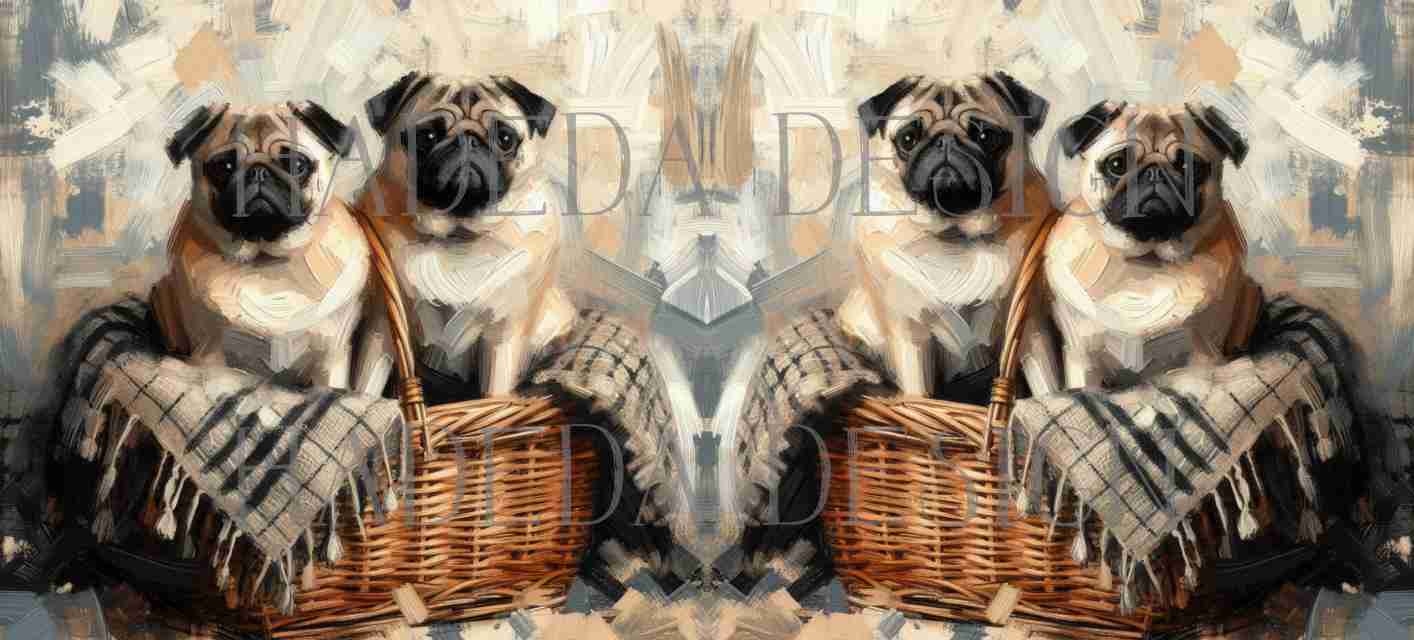 ArtWrap for Mugs Pugs - Mug Wrap Digital Designs for Sublimation of Standard Mug