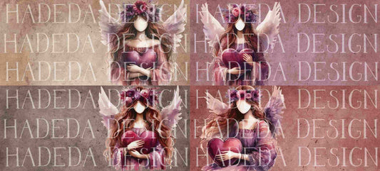 Angels with Heart Purple Mugwrap - Sublimation, Digital and DTF Printing