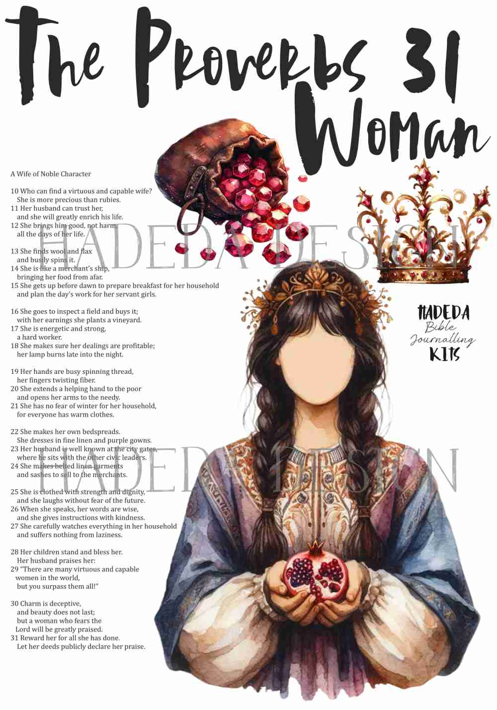 #0 Woman's Month Bible Journaling Printable English - The Woman of the Bible Complete Set