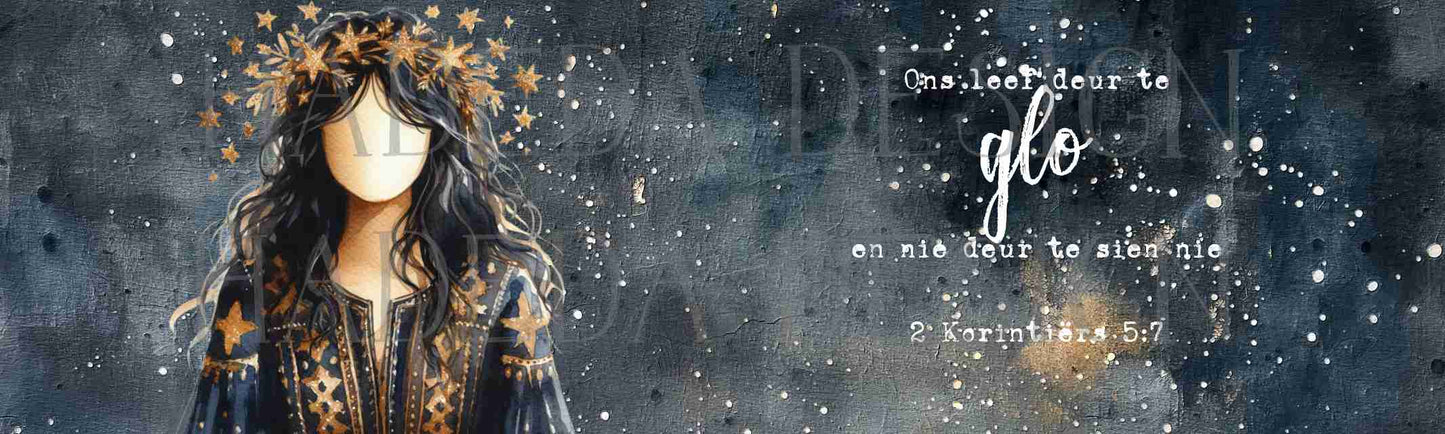 2 Corinthians 5:7 Bundle - Girl with Stars - Sublimation, Digital and DTF Printing, Scrapbooking