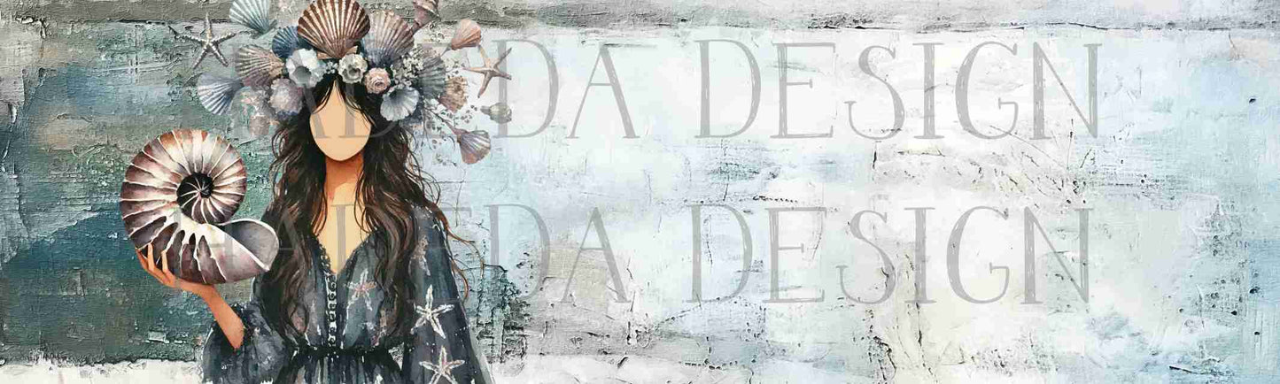 Psalm 46:1-3 Bundle - Girl with Shells - Sublimation, Digital and DTF Printing, Scrapbooking