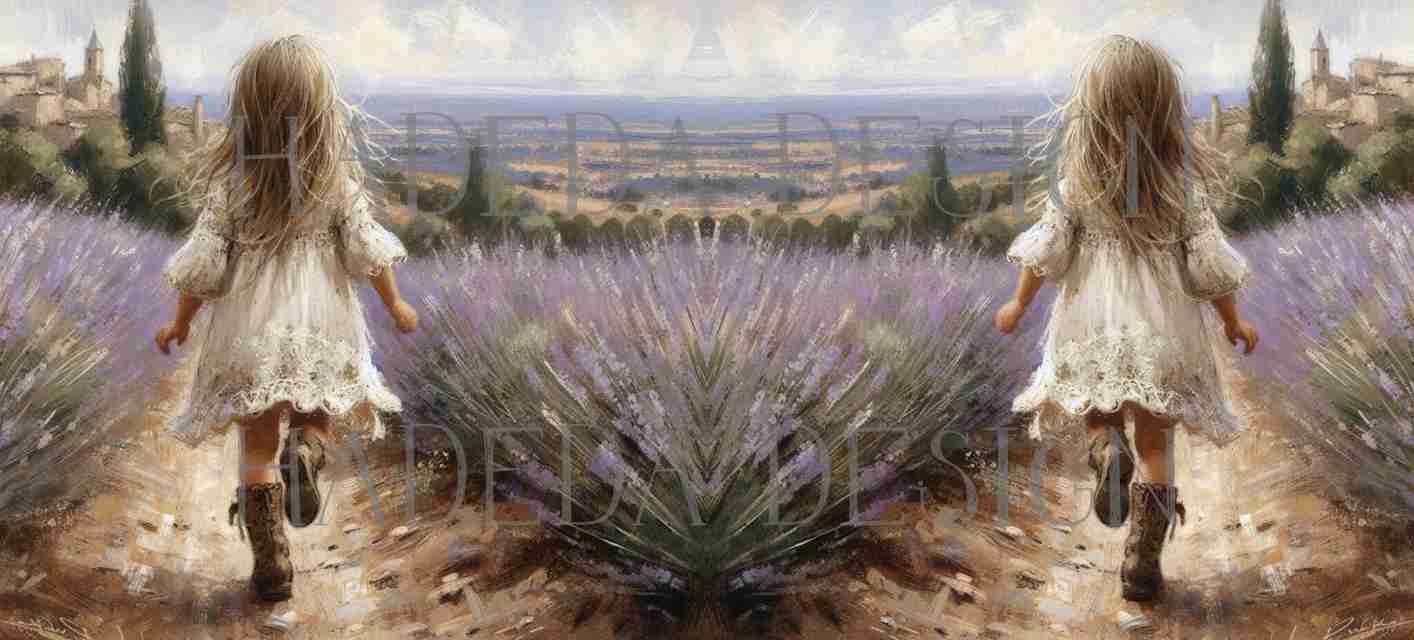 ArtWrap for Mugs Lavender Fields - Mug Wrap Digital Designs for Sublimation of Standard Mug