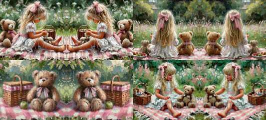 ArtWrap for Mugs Tedy Bear's Picnic - Mug Wrap Digital Designs for Sublimation of Standard Mug