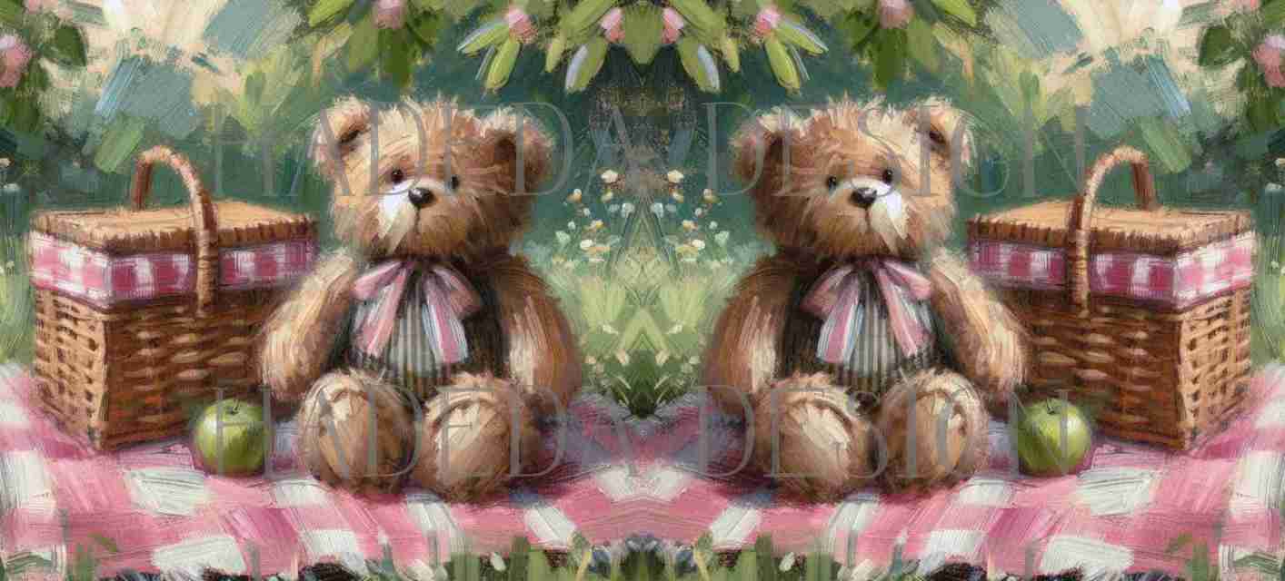 ArtWrap for Mugs Tedy Bear's Picnic - Mug Wrap Digital Designs for Sublimation of Standard Mug