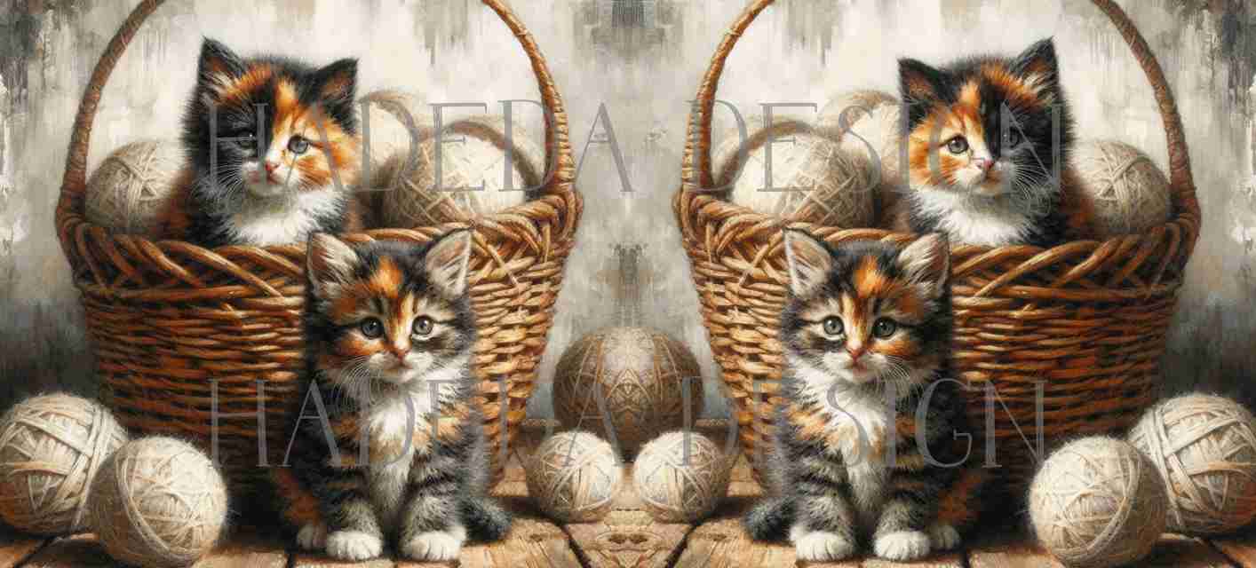 ArtWrap for Mugs Tortoiseshell Cats - Mug Wrap Digital Designs for Sublimation of Standard Mug