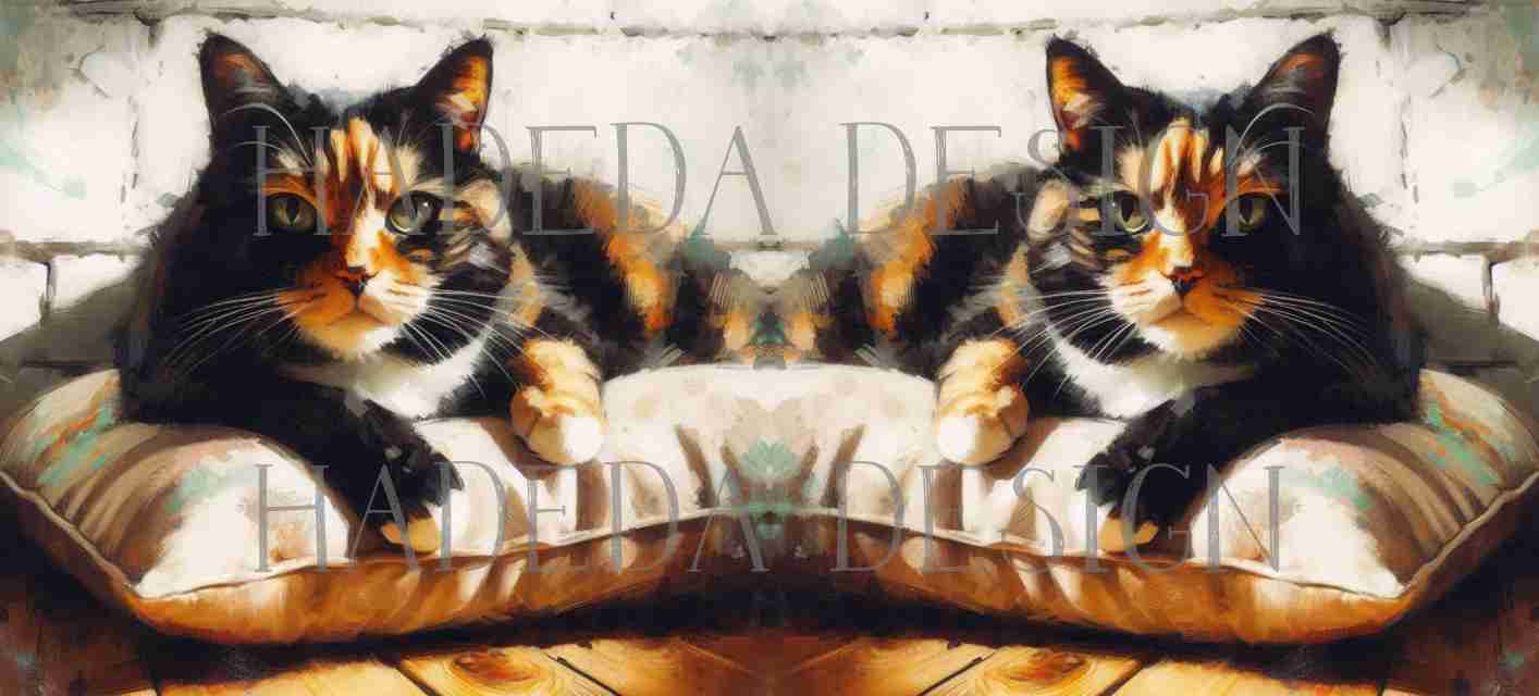 ArtWrap for Mugs Tortoiseshell Cats - Mug Wrap Digital Designs for Sublimation of Standard Mug