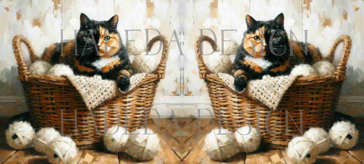 ArtWrap for Mugs Tortoiseshell Cats - Mug Wrap Digital Designs for Sublimation of Standard Mug