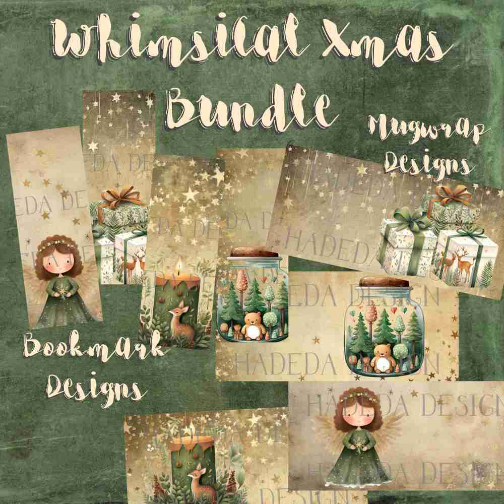 Whimsical Xmas Bundle - Sublimation, Digital and DTF Printing up to Various Sizes, Scrapbooking, Landscape