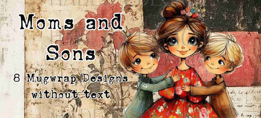 Mother's Day - Moms and Sons Mugwraps -  Landscape - Sublimation, Digital and DTF Printing