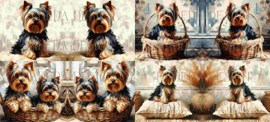 ArtWrap for Mugs Yorkies - Mug Wrap Digital Designs for Sublimation of Standard Mug