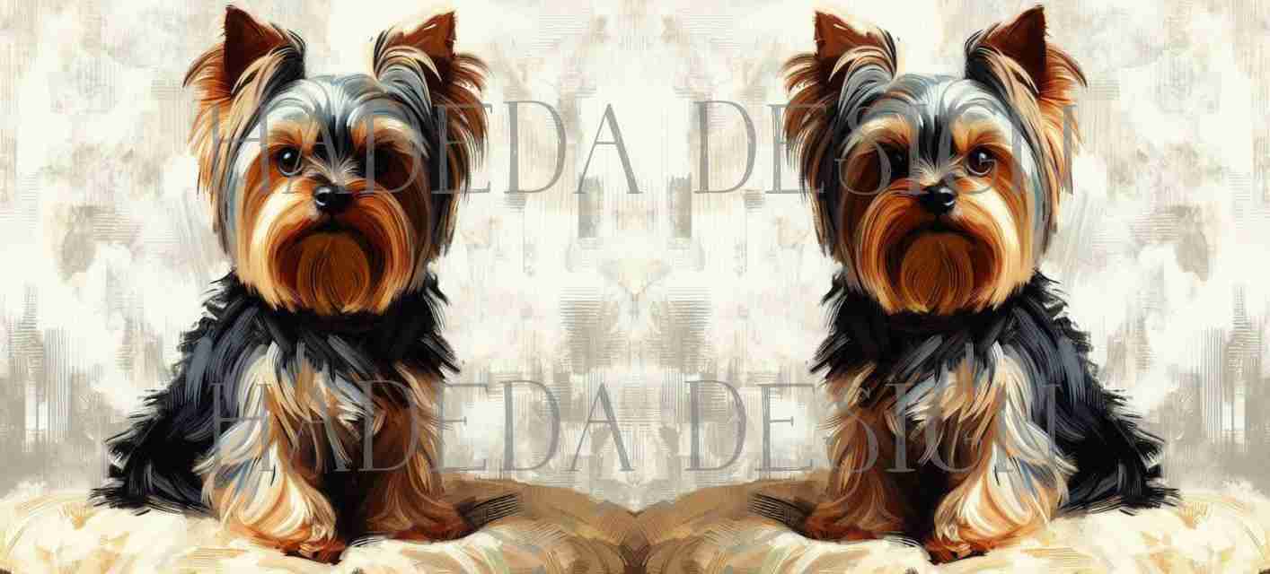 ArtWrap for Mugs Yorkies - Mug Wrap Digital Designs for Sublimation of Standard Mug