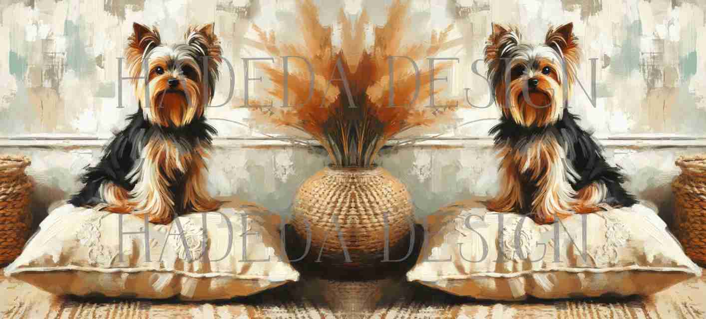 ArtWrap for Mugs Yorkies - Mug Wrap Digital Designs for Sublimation of Standard Mug